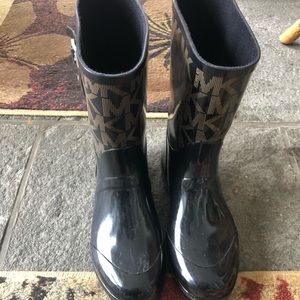 Micheal Kors monogrammed rain boots
